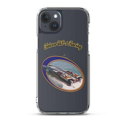 Clear Case for iPhone® - Race Boat with Falcon US-1 Racing