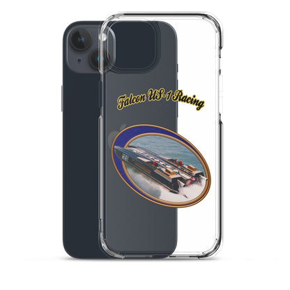 Clear Case for iPhone® - Race Boat with Falcon US-1 Racing