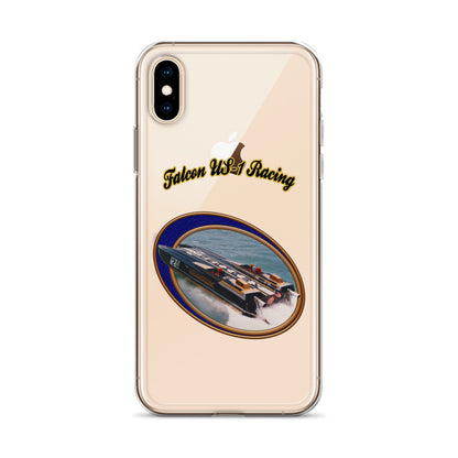 Clear Case for iPhone® - Race Boat with Falcon US-1 Racing
