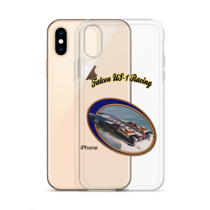 Clear Case for iPhone® - Race Boat with Falcon US-1 Racing