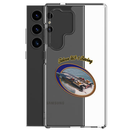 Clear Case for Samsung®- Race Boat with Falcon US-1 Racing
