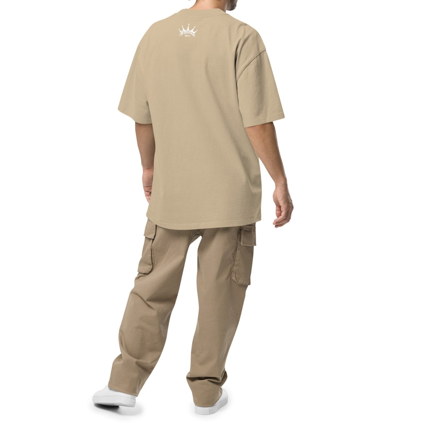 Oversized faded t-shirt - Falcon White Logo