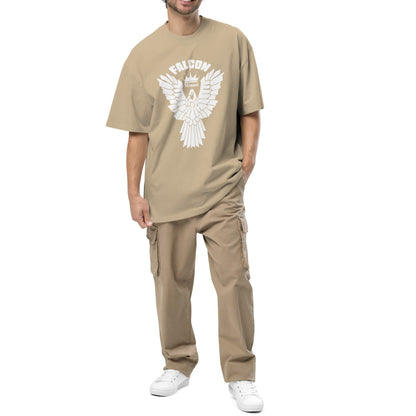 Oversized faded t-shirt - Falcon White Logo