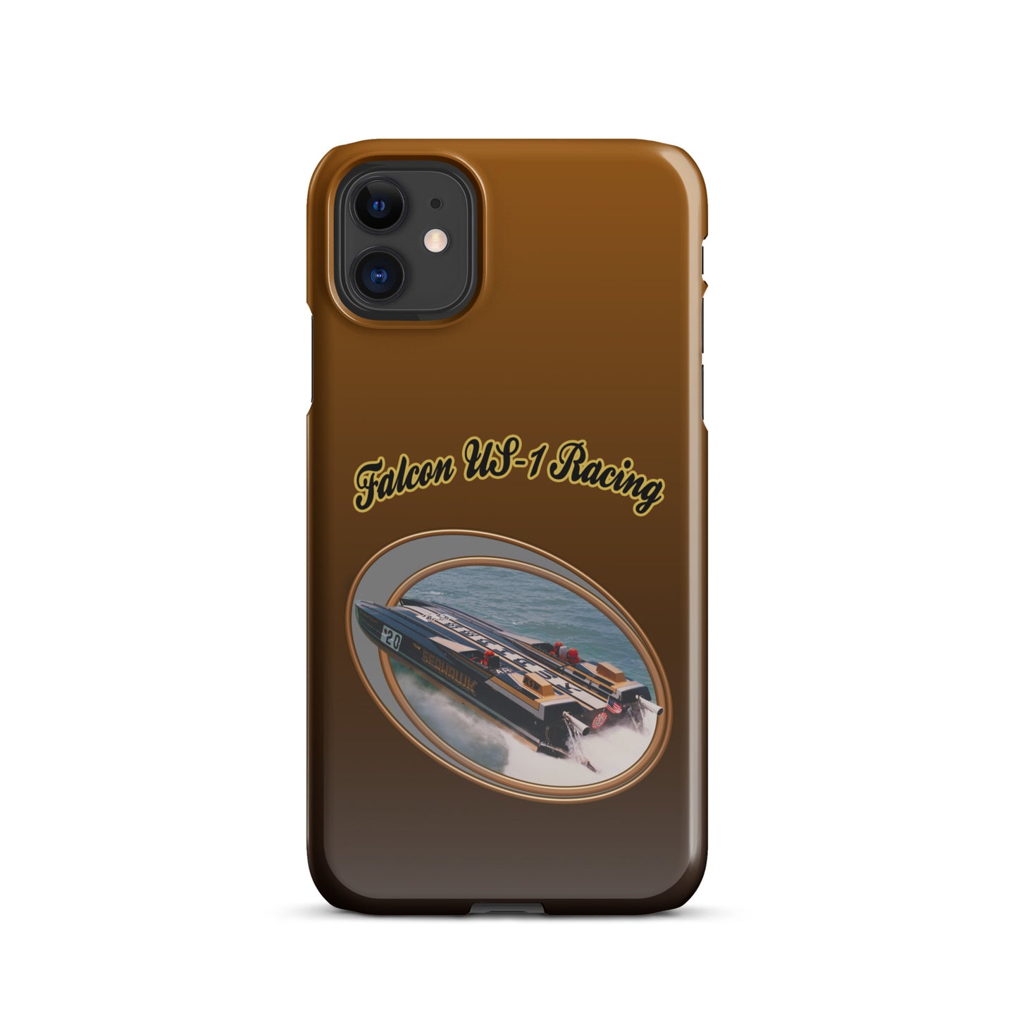 Snap case for iPhone®-  Race Boat with Falcon US-1 Racing