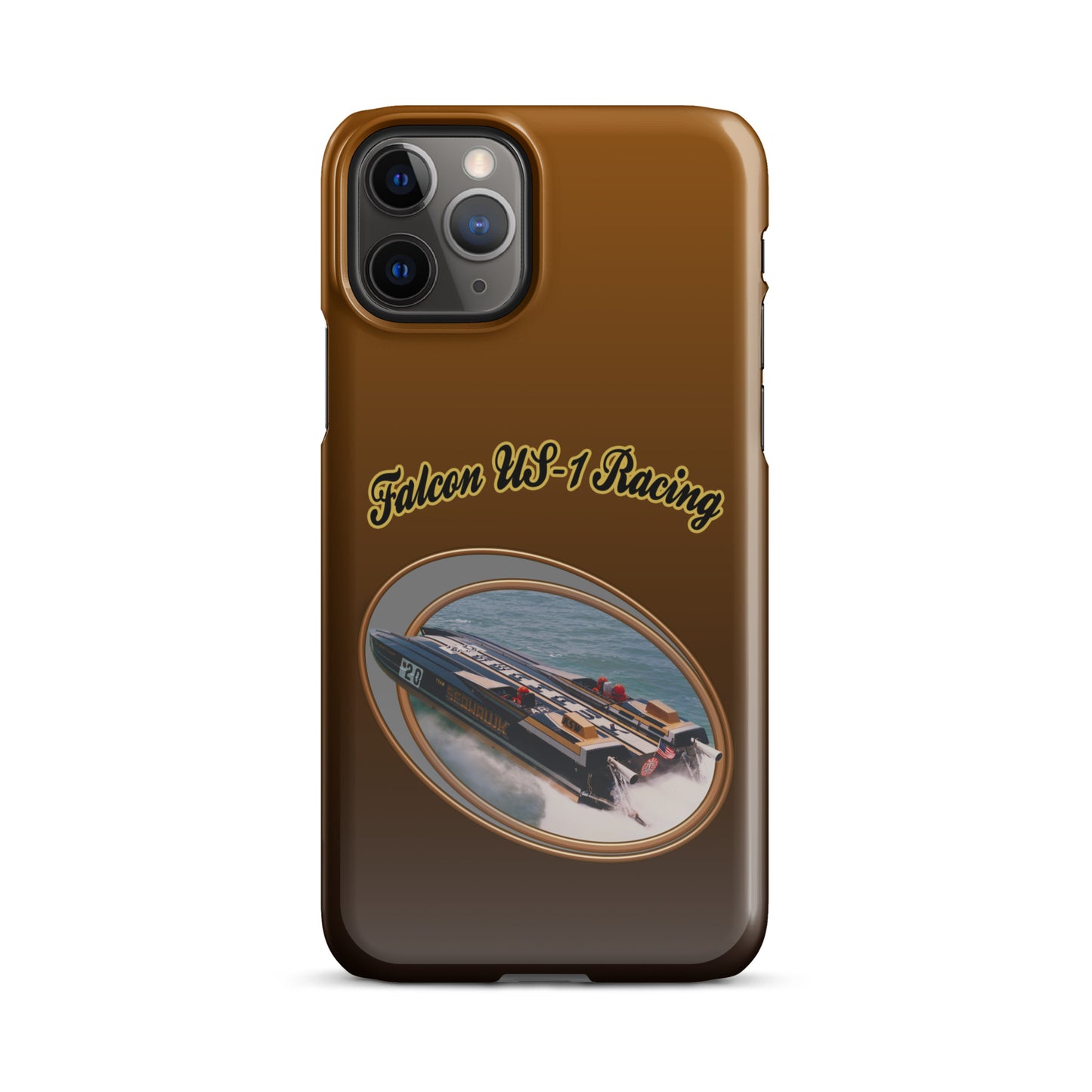 Snap case for iPhone®-  Race Boat with Falcon US-1 Racing