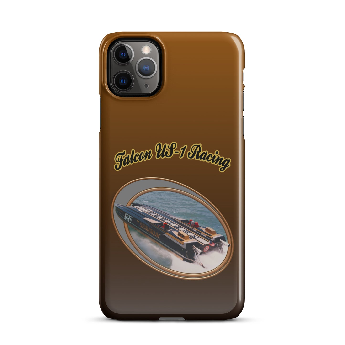 Snap case for iPhone®-  Race Boat with Falcon US-1 Racing