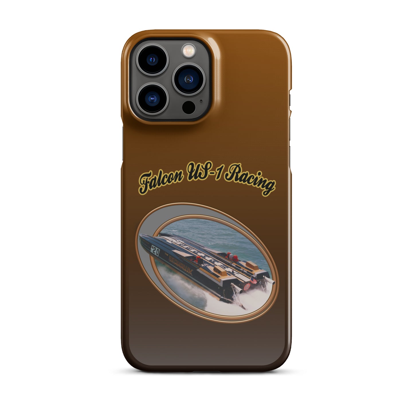 Snap case for iPhone®-  Race Boat with Falcon US-1 Racing