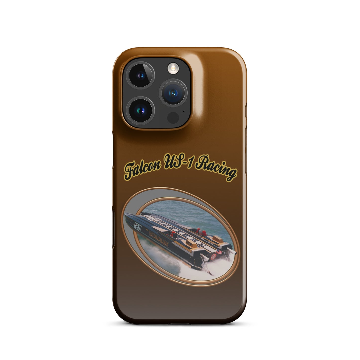 Snap case for iPhone®-  Race Boat with Falcon US-1 Racing