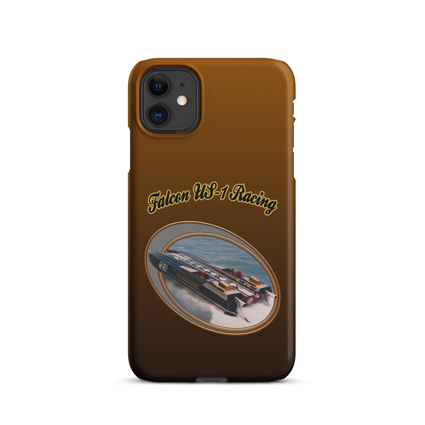 Snap case for iPhone®-  Race Boat with Falcon US-1 Racing