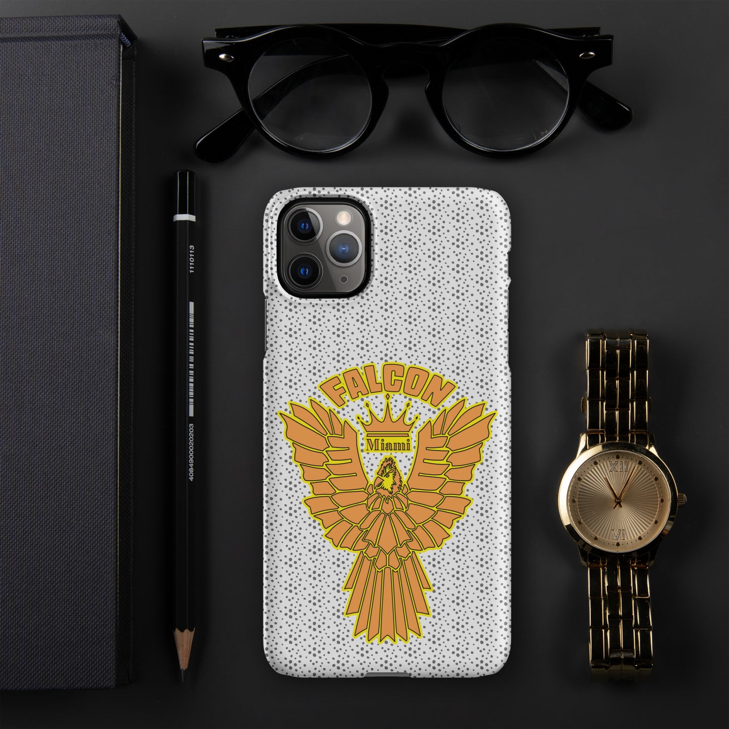 Snap case for iPhone® - Gold Dust Falcon US-1 Logo