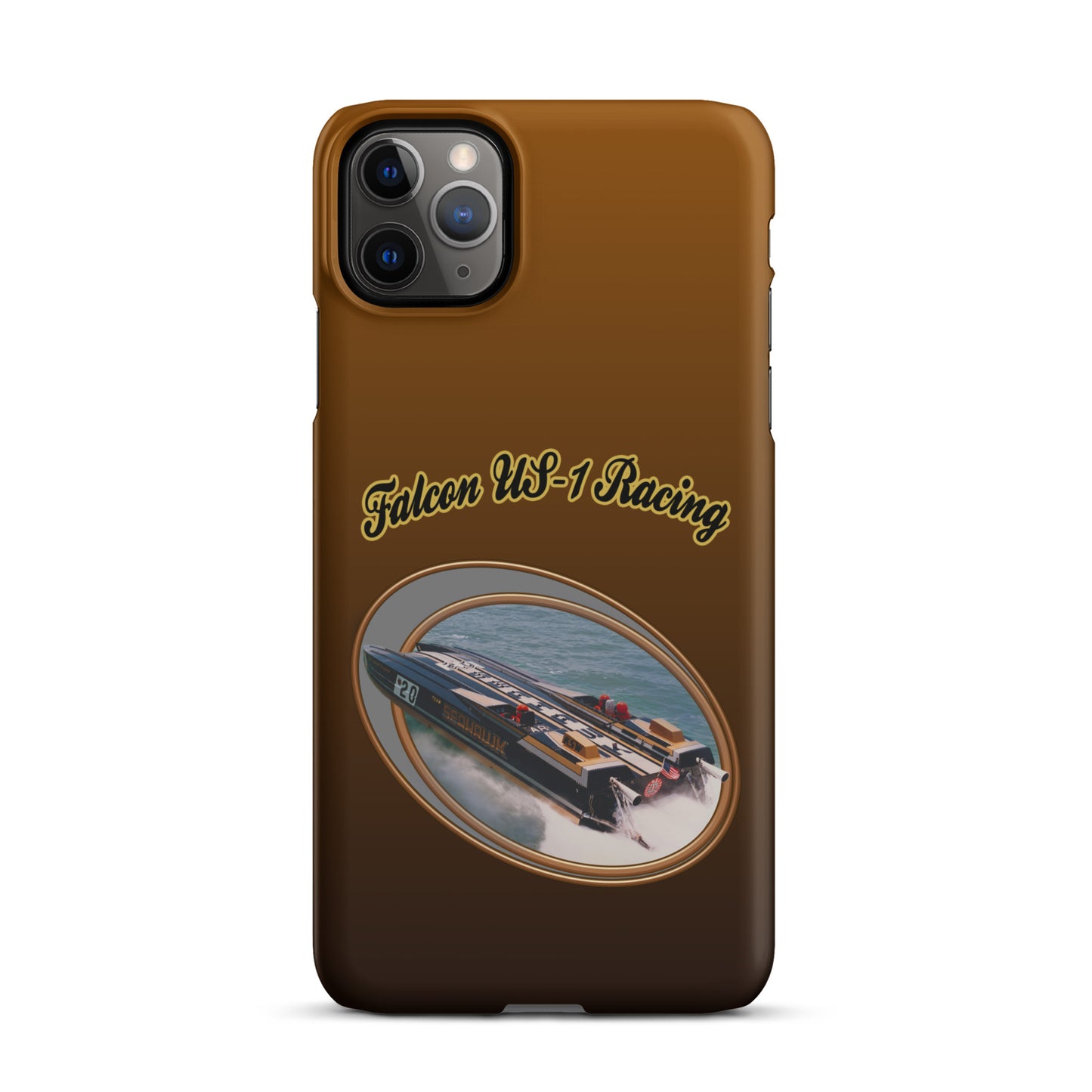Snap case for iPhone®-  Race Boat with Falcon US-1 Racing