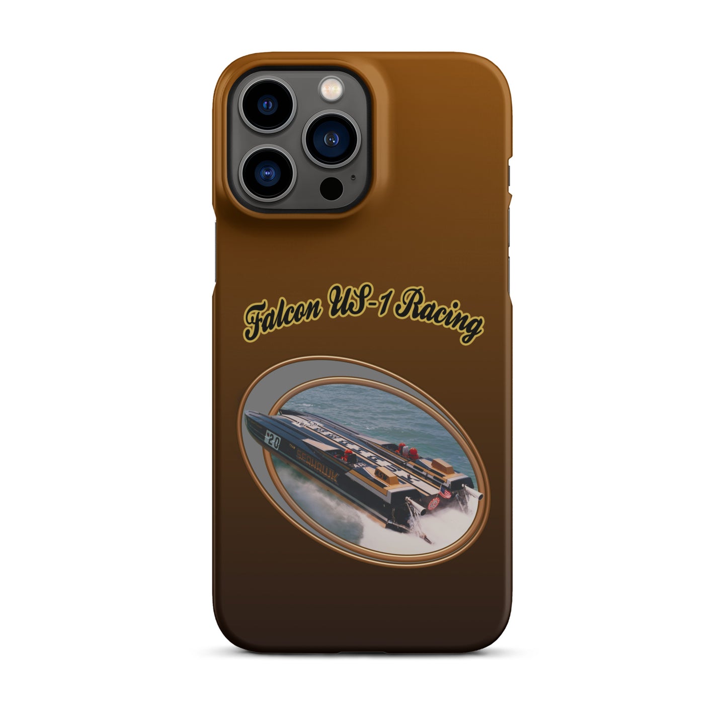 Snap case for iPhone®-  Race Boat with Falcon US-1 Racing