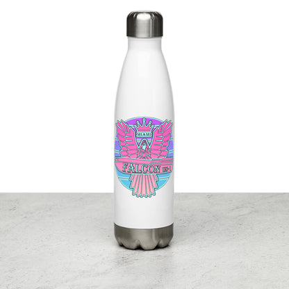 Falcon Logo Stainless steel water bottle - Retro Pink Sunburst