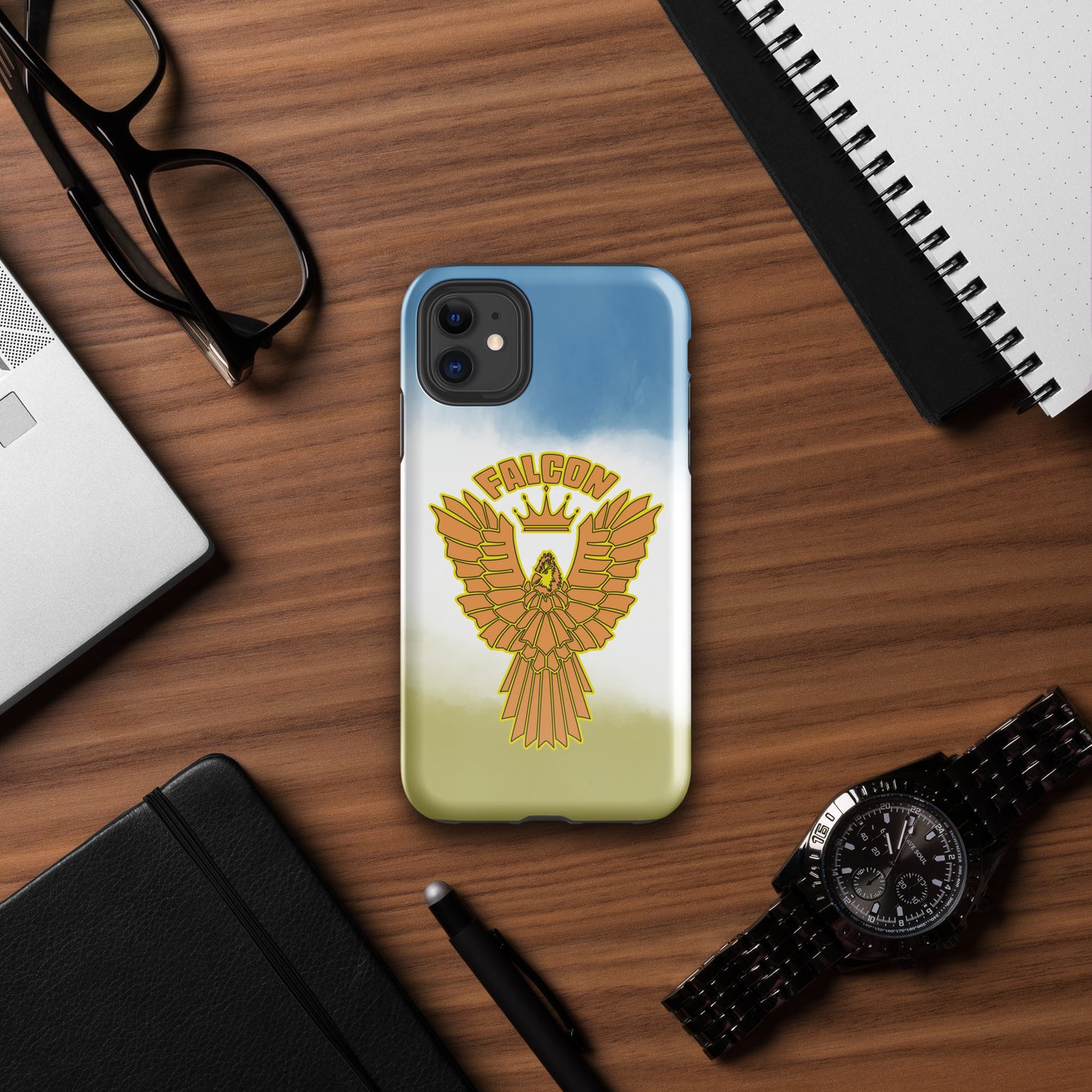 Tough Case for iPhone® - Falcon Blue and Gold
