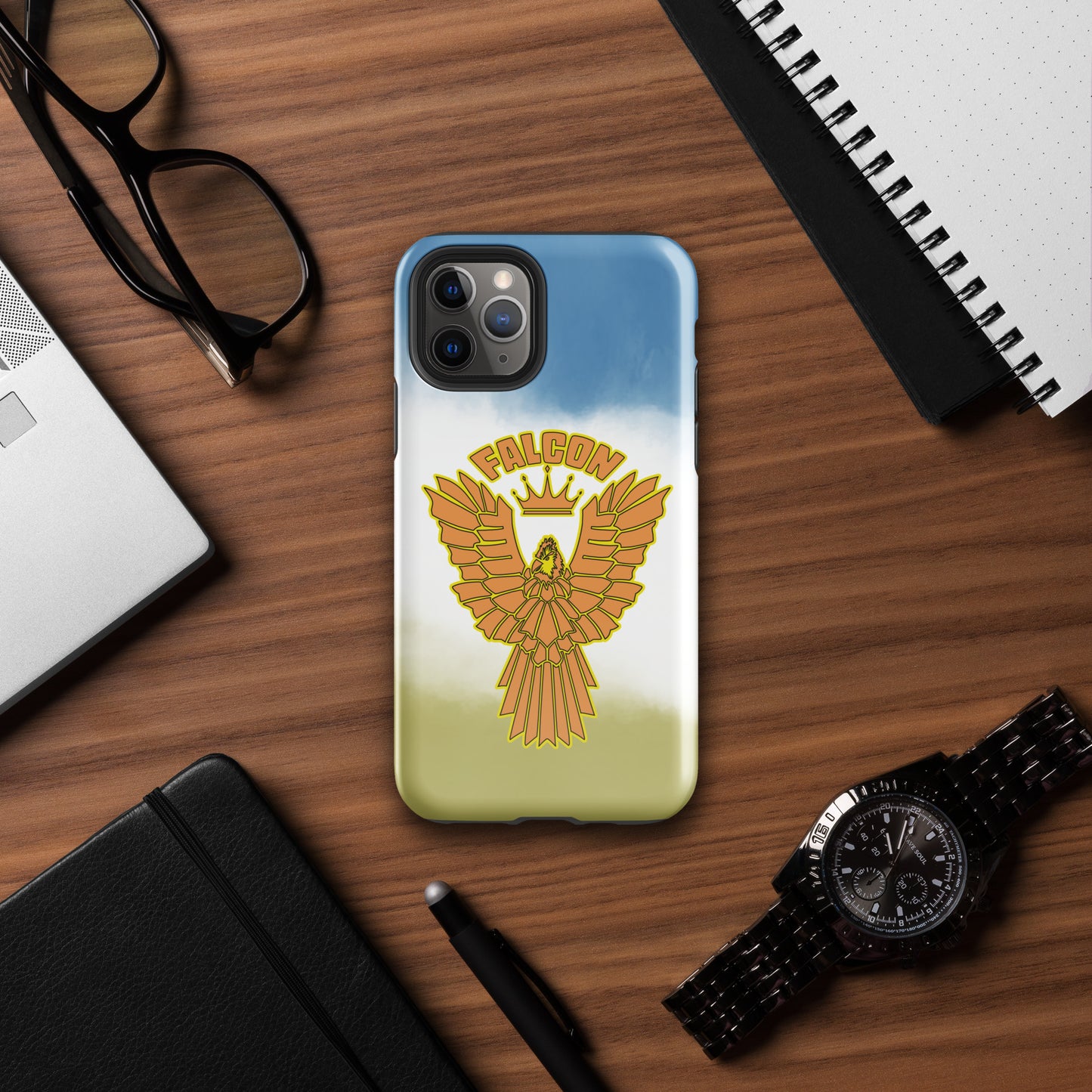 Tough Case for iPhone® - Falcon Blue and Gold