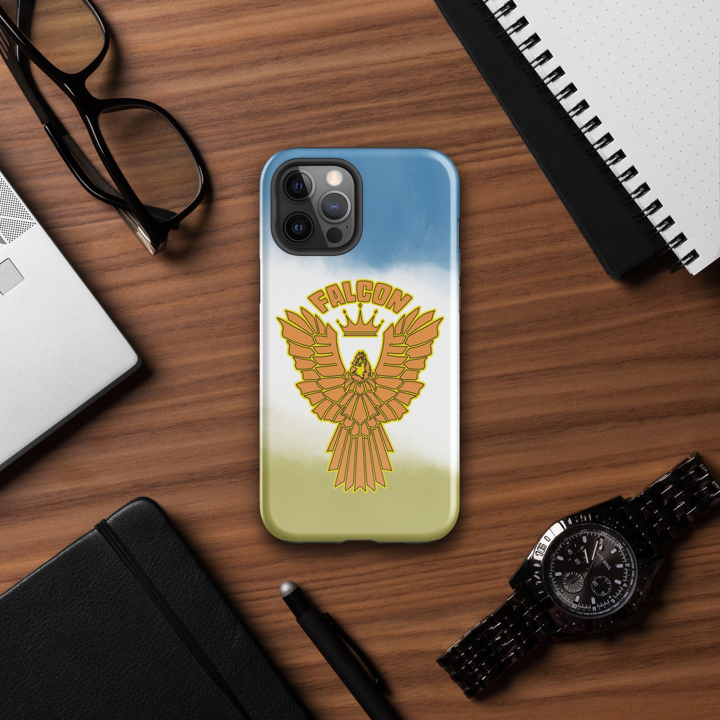Tough Case for iPhone® - Falcon Blue and Gold