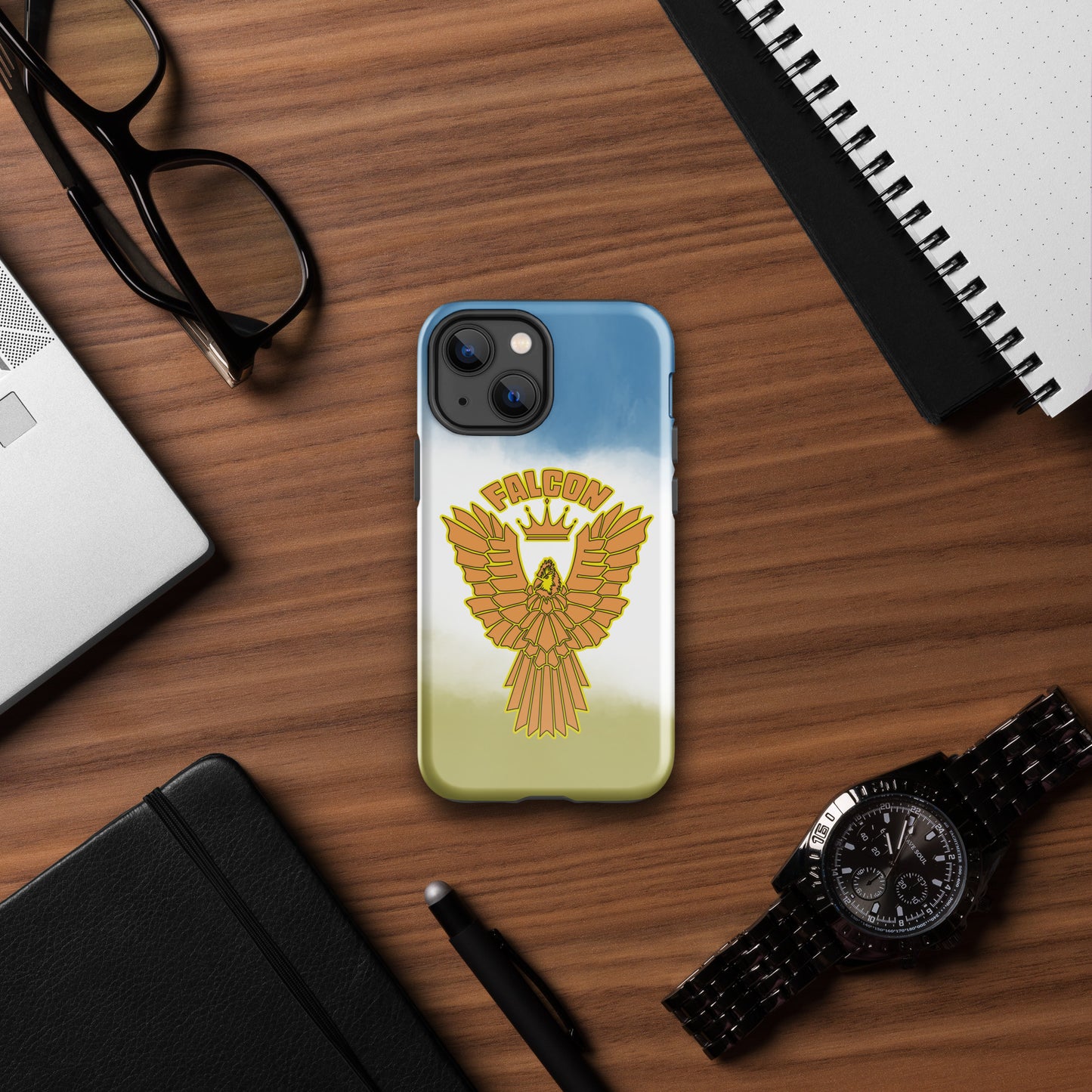 Tough Case for iPhone® - Falcon Blue and Gold