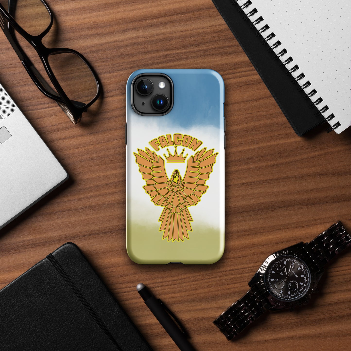 Tough Case for iPhone® - Falcon Blue and Gold