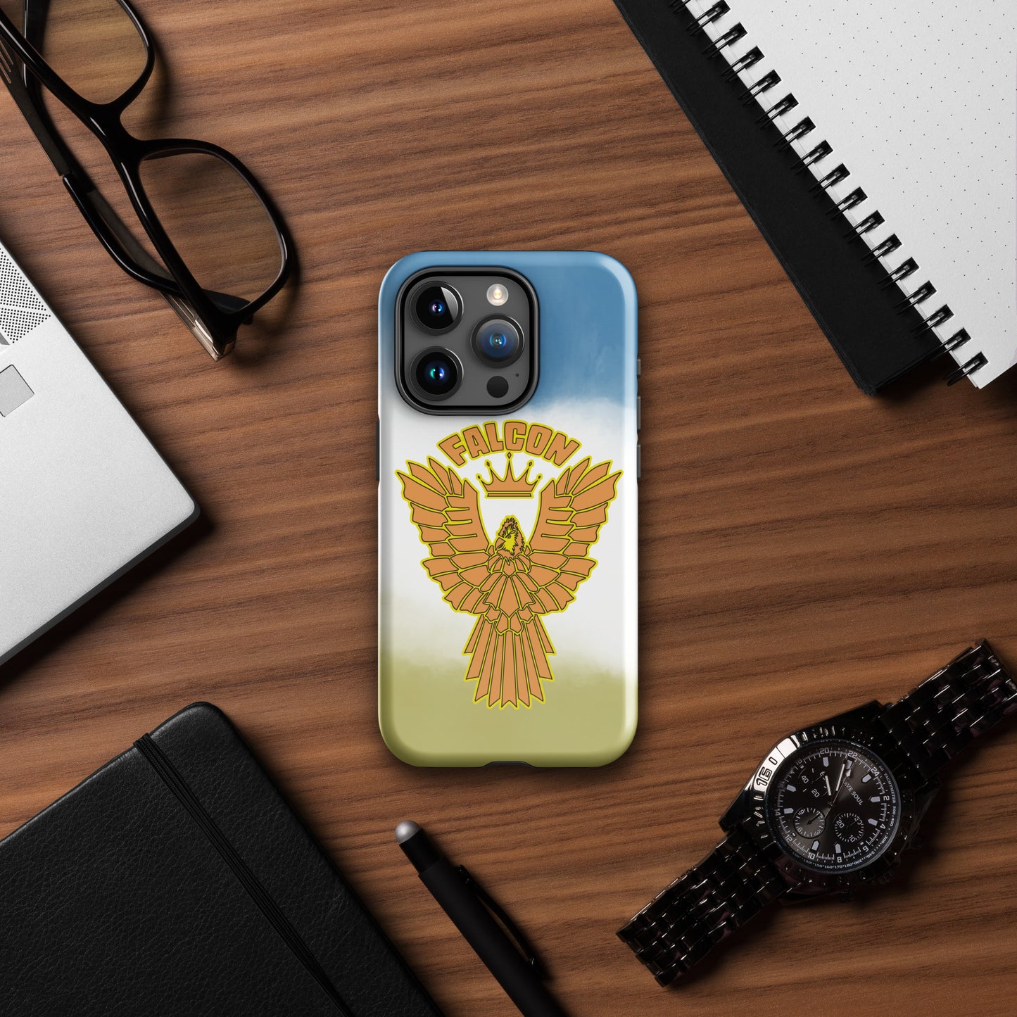 Tough Case for iPhone® - Falcon Blue and Gold
