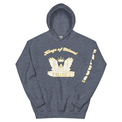 Hoodie -  White\Gold Falcon Logo- Kings of Miami