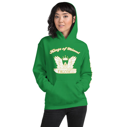 Hoodie -  White\Gold Falcon Logo- Kings of Miami