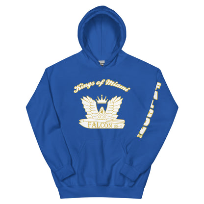 Hoodie -  White\Gold Falcon Logo- Kings of Miami