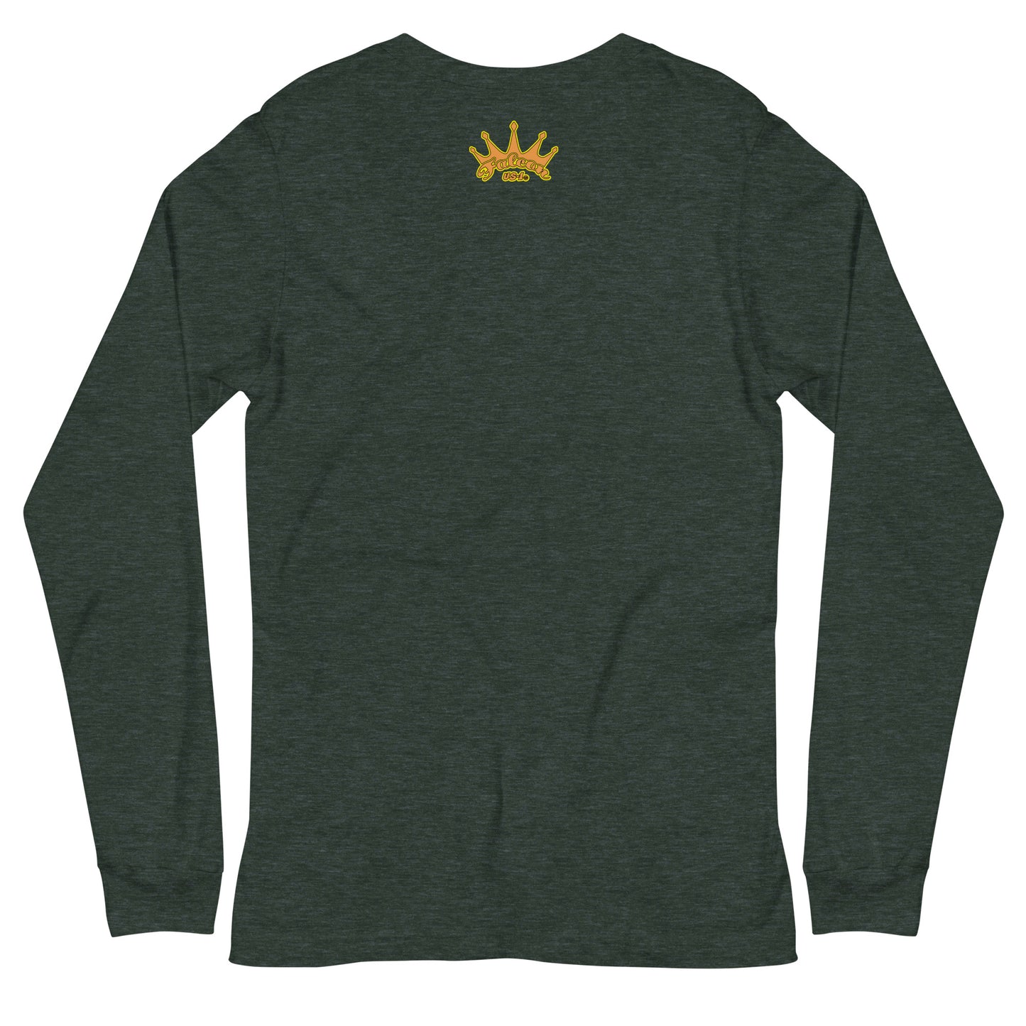 Classic Long Sleeve Tee - Falcon Retro Key Lime Green Sunburst Logo