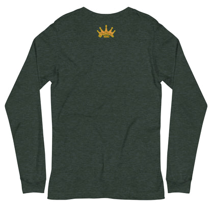 Classic Long Sleeve Tee - Falcon Retro Key Lime Green Sunburst Logo