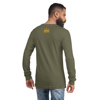 Classic Long Sleeve Tee - Falcon Retro Key Lime Green Sunburst Logo