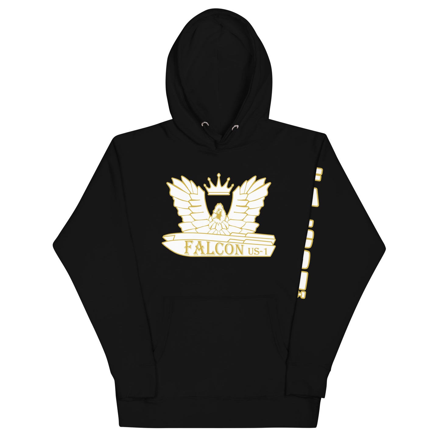Unisex Hoodie- White\Gold Falcon US-1 Logo