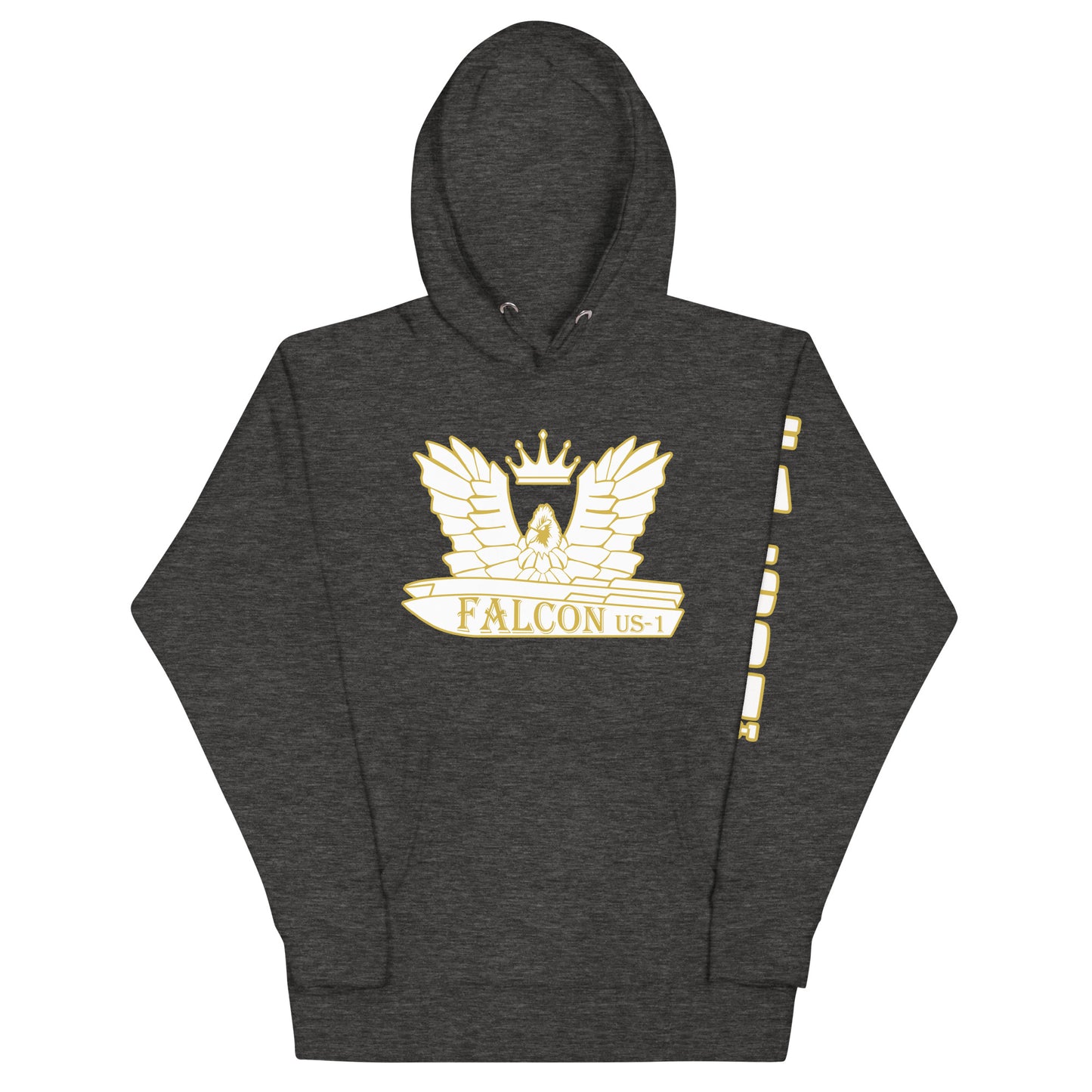 Unisex Hoodie- White\Gold Falcon US-1 Logo
