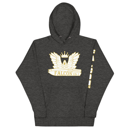 Unisex Hoodie- White\Gold Falcon US-1 Logo