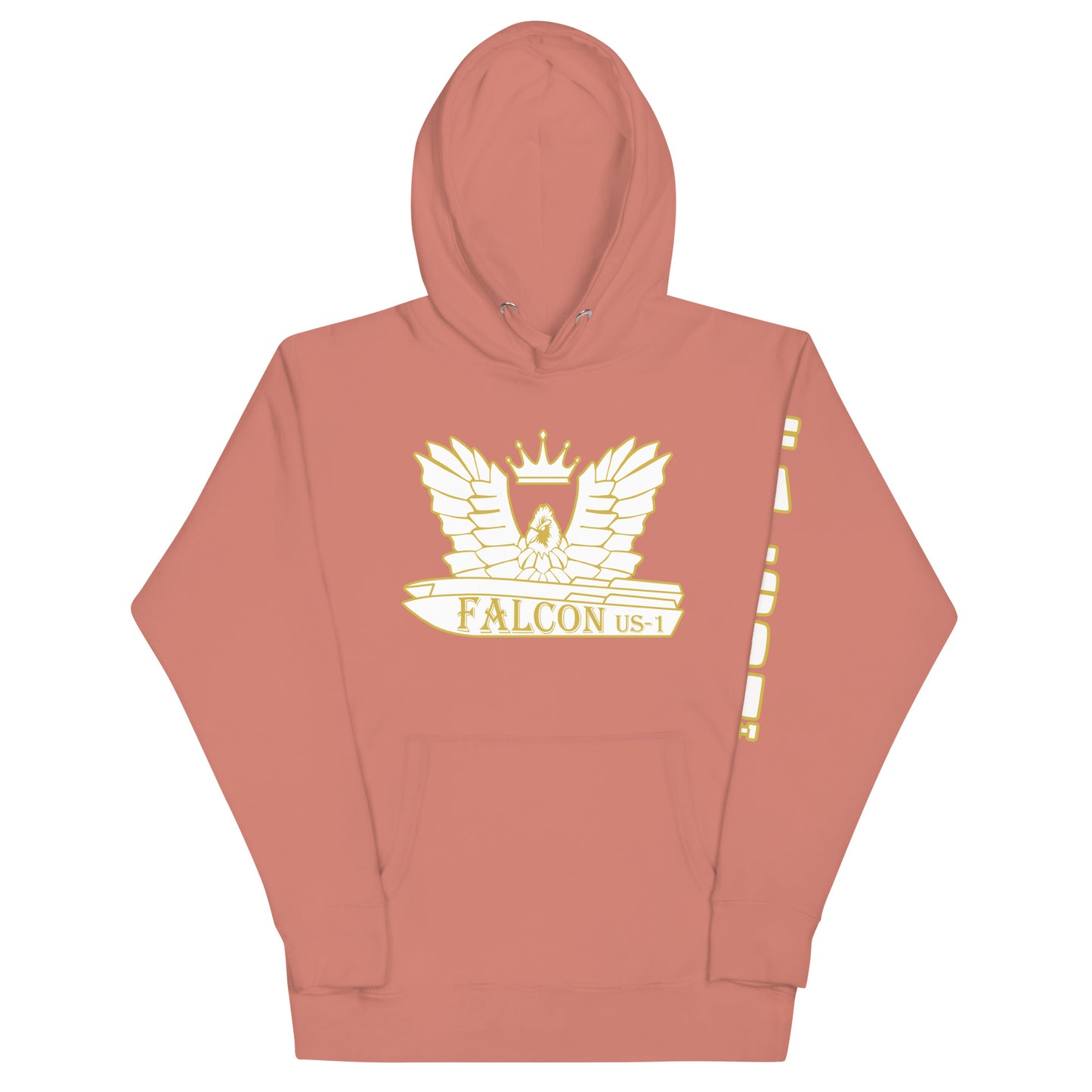 Unisex Hoodie- White\Gold Falcon US-1 Logo