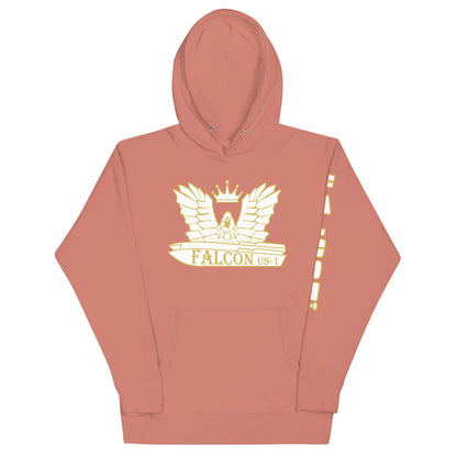 Unisex Hoodie- White\Gold Falcon US-1 Logo