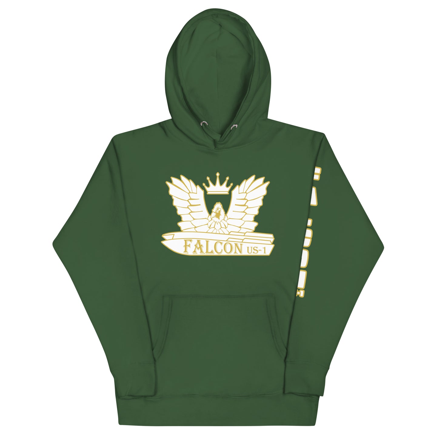 Unisex Hoodie- White\Gold Falcon US-1 Logo