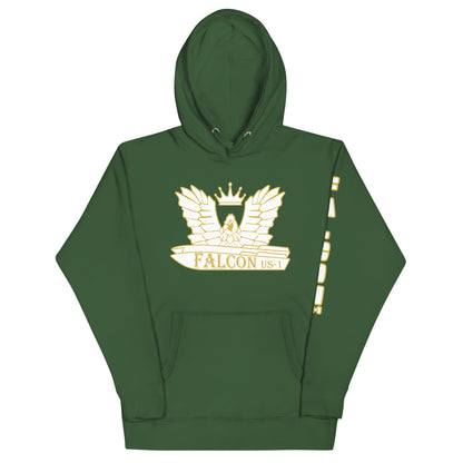 Unisex Hoodie- White\Gold Falcon US-1 Logo