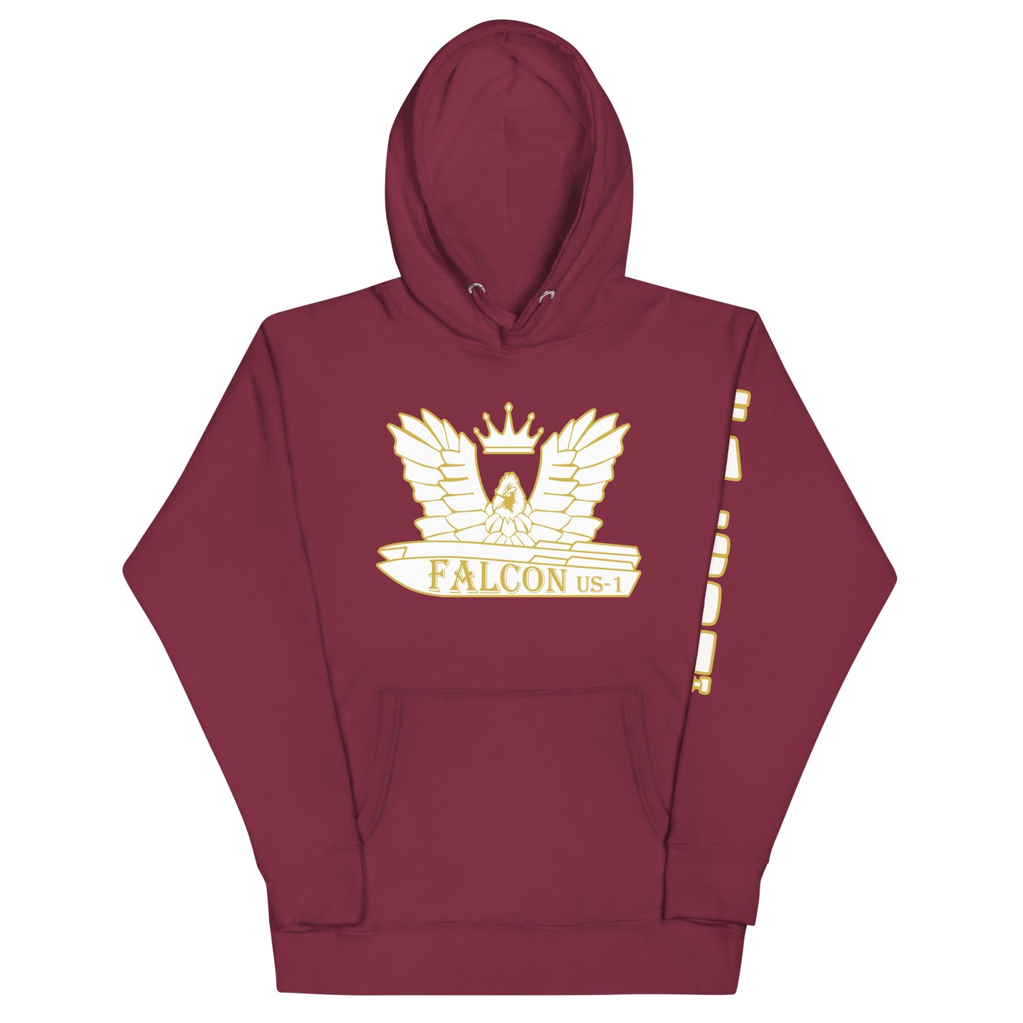 Unisex Hoodie- White\Gold Falcon US-1 Logo