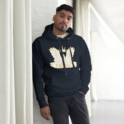 Unisex Hoodie- White\Gold Falcon US-1 Logo