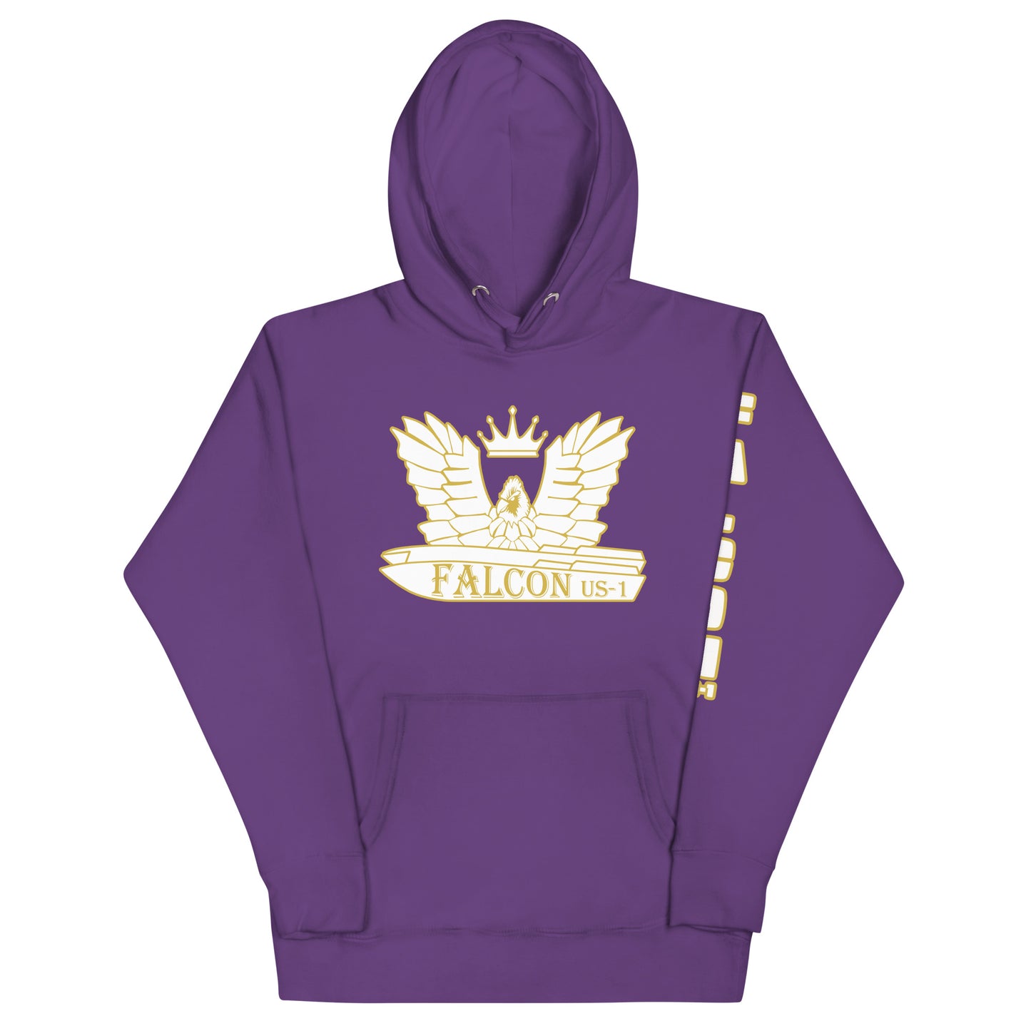 Unisex Hoodie- White\Gold Falcon US-1 Logo