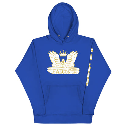 Unisex Hoodie- White\Gold Falcon US-1 Logo