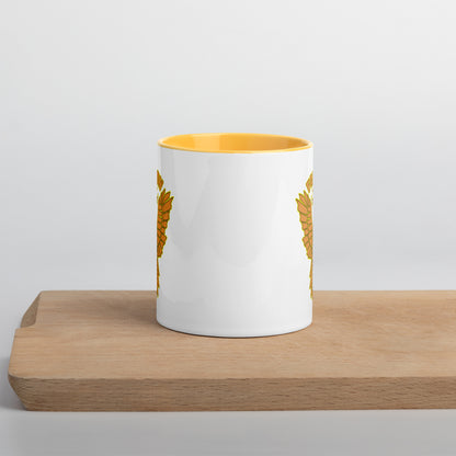 Falcon Logo Mug with Color Inside - Gold