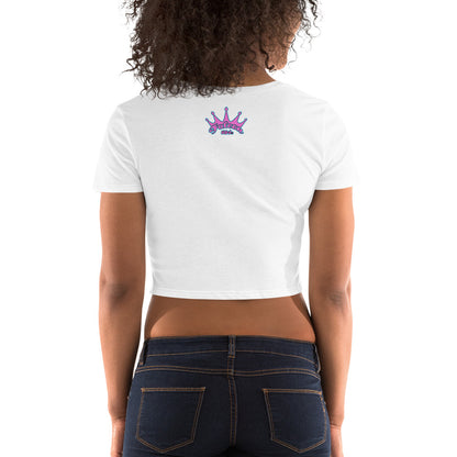 Women’s Crop Tee - Falcon US-1 Retro Pink Sunburst Logo
