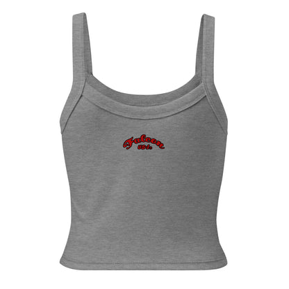 Women’s micro-rib tank top- Willy and Tavy Falcon with boat -Kings of Miami