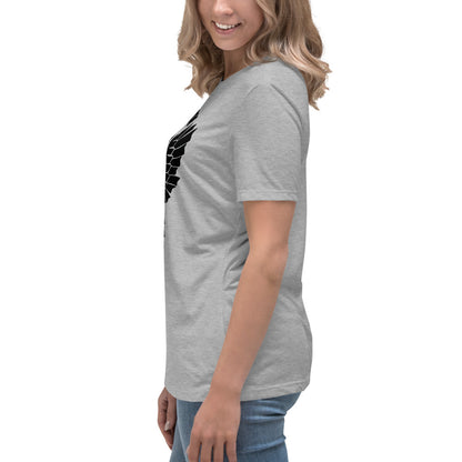 Women's Relaxed T-Shirt- Black Falcon Logo