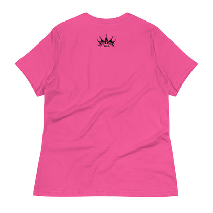 Women's Relaxed T-Shirt- Black Falcon Logo