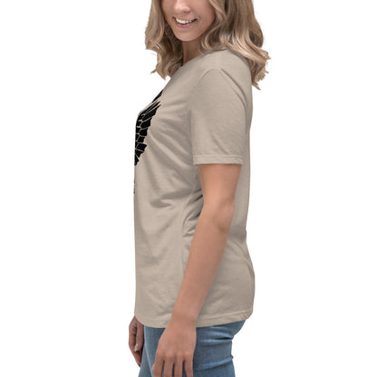 Women's Relaxed T-Shirt- Black Falcon Logo