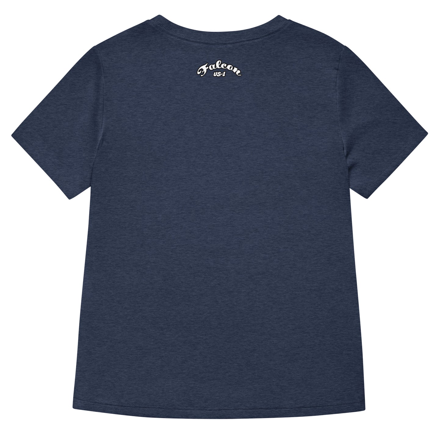 Women’s relaxed v-neck t-shirt - White Falcon US-1 Logo