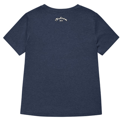 Women’s relaxed v-neck t-shirt - White Falcon US-1 Logo