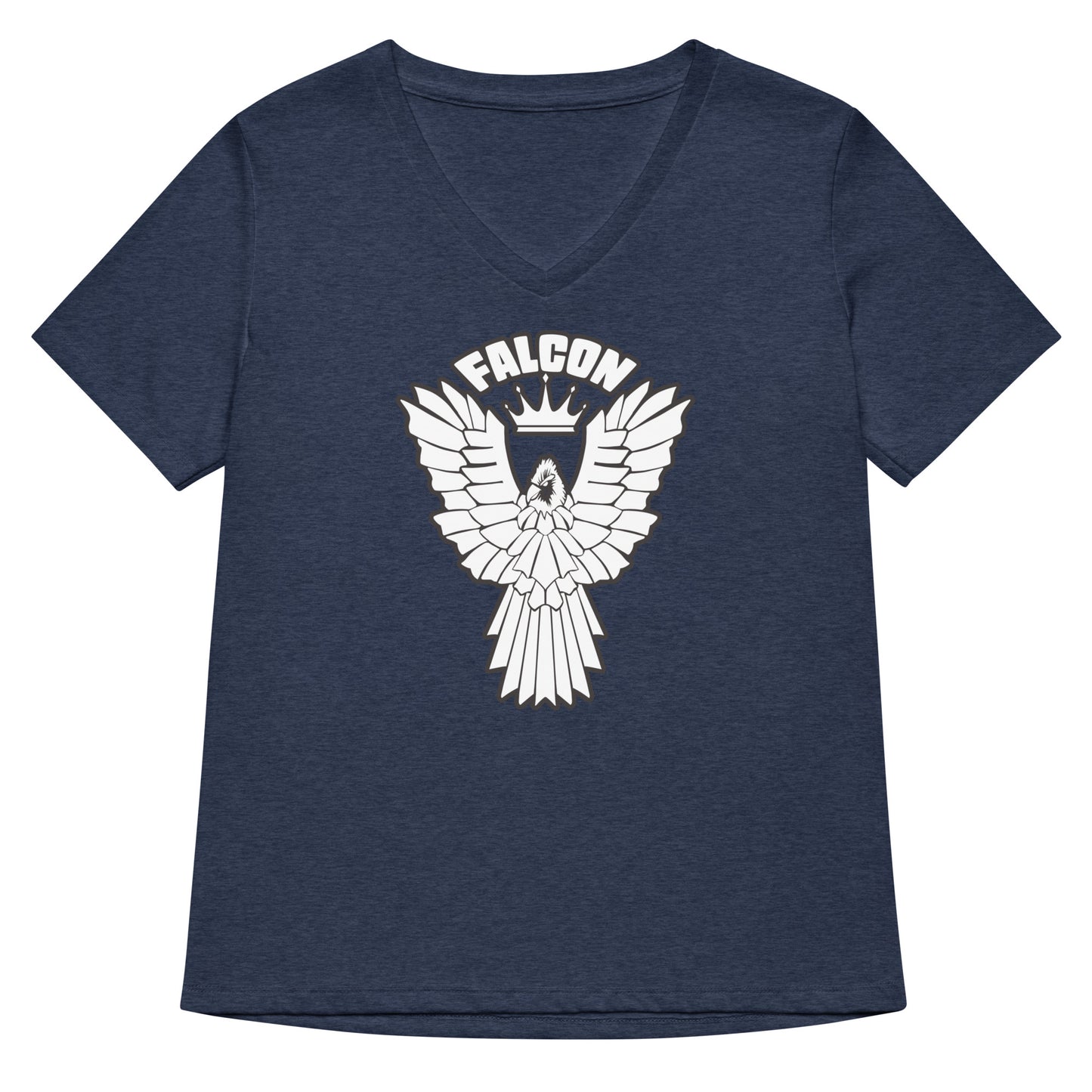 Women’s relaxed v-neck t-shirt - White Falcon US-1 Logo