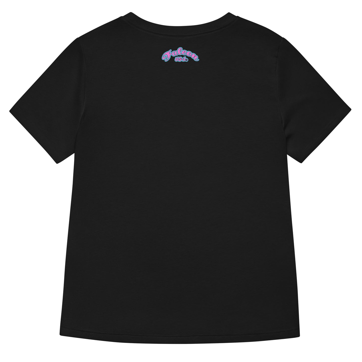 Women’s relaxed v-neck t-shirt- Retro Pink Falcon US-1 Logo